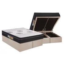 Cama Box Baú Queen: Colchão Anatômico Polar D28 / EP Orthoface Firme + Base CRC Suede Clean(158x198) Cama Box Baú Queen: Colchão Anatômico Polar D28 / EP Orthoface Firme + Base CRC Suede Clean(158x198)