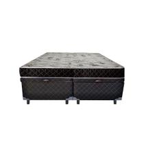 Cama Box Baú Queen Colchão Aylla Espuma D33 Acolchões + Box Poliéster 63x158x198