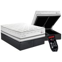 Cama Box Baú Queen: Colchão c/ Vibro Massagem Herval Maxspring C1756 + Base CRC Suede Gray (158x198) Cama Box Baú Queen: Colchão c/ Vibro Massagem Herval Maxspring C1756 + Base CRC Suede Gray (158x198)