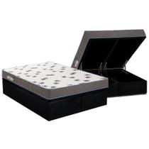 Cama Box Baú Queen: Colchão Espuma D33 Ortobom Light Saúde + Base CRC Courano Black(158x198) Cama Box Baú Queen: Colchão Espuma D33 Ortobom Light Saúde + Base CRC Courano Black(158x198)