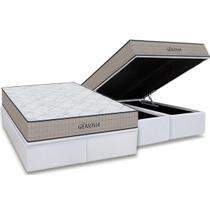 Cama Box Baú Queen: Colchão Espuma D45 Orthoflex Genova + Base CRC Courano White(158x198) Cama Box Baú Queen: Colchão Espuma D45 Orthoflex Genova + Base CRC Courano White(158x198)