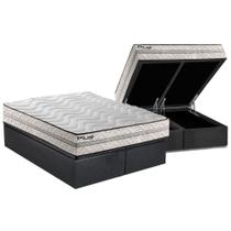 Cama Box Baú Queen: Colchão Espuma Paropas D33 Pasquale Plus Euro Pillow + Base CRC Suede Gray(158x198) Cama Box Baú Queen: Colchão Espuma Paropas D33 Pasquale Plus Euro Pillow + Base CRC Suede Gray(158x198)