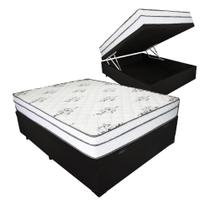 Cama Box Baú Queen Colchão Mola Ensacada Pillowin 158x198x63cm - Mônaco Relaflex