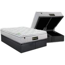Cama Box Baú Queen: Colchão Molas Bonnel Luckspuma Trade + Base CRC Suede Gray (158x198) Cama Box Baú Queen: Colchão Molas Bonnel Luckspuma Trade + Base CRC Suede Gray (158x198)