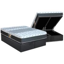 Cama Box Baú Queen: Colchão Molas Castor Bonnel System Class One Face + Base CRC Suede Gray(158x198) Cama Box Baú Queen: Colchão Molas Castor Bonnel System Class One Face + Base CRC Suede Gray(158x198)
