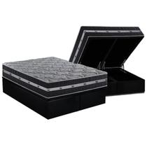 Cama Box Baú Queen: Colchão Molas Ensacadas Anjos Black Graphite + Base CRC Courano Black(158x198) Cama Box Baú Queen: Colchão Molas Ensacadas Anjos Black Graphite + Base CRC Courano Black(158x198)