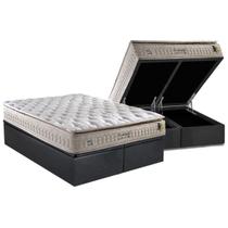 Cama Box Baú Queen: Colchão Molas Ensacadas Anjos MasterPocket Confortable + Base CRC Suede Gray(158x198) Cama Box Baú Queen: Colchão Molas Ensacadas Anjos MasterPocket Confortable + Base CRC Suede Gray(158x198)