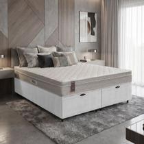 Cama Box Baú Queen + Colchão Molas Ensacadas D26 - Nero Master (158x198x60) - Hellen Cama Box Baú Queen + Colchão Molas Ensacadas D26 - Nero Master (158x198x60) - Hellen