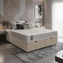 Cama Box Baú Queen + Colchão Molas Ensacadas D26 - Nero Master (158x198x60) - Hellen