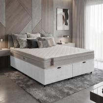 Cama Box Baú Queen + Colchão Molas Ensacadas D26 - Nero Master (158x198x60) - Hellen Cama Box Baú Queen + Colchão Molas Ensacadas D26 - Nero Master (158x198x60) - Hellen