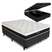Cama Box Baú Queen + Colchão Molas Ensacadas Dallas D33 158x198x60cm Vstore