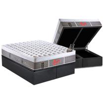 Cama Box Baú Queen: Colchão Molas Pocket Ensacadas Castor Light Stress Oxygen New Plush Visco + Base CRC Suede Gray(158x198) Cama Box Baú Queen: Colchão Molas Pocket Ensacadas Castor Light Stress Oxygen New Plush Visco + Base CRC Suede Gray(158x198)