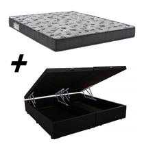 Cama Box Baú Queen + Colchão Ortobom Iso 1.0.0 D33 58x158x198 Cama Box Baú Queen + Colchão Ortobom Iso 1.0.0 D33 58x158x198