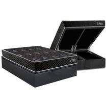 Cama Box Baú Queen + Colchão Ortopédico Kappesberg D28 AnatÃmico Onix + Base CRC Corano Gray Cama Box Baú Queen + Colchão Ortopédico Kappesberg D28 AnatÃmico Onix + Base CRC Corano Gray