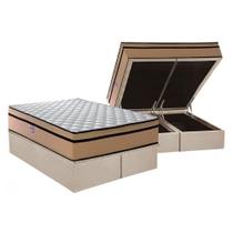 Cama Box Baú Queen: Colchão Ortopédico Plumatex D45 Plumatex Selectus 24 + Base Universal Suede Clean CRC (158x198) Cama Box Baú Queen: Colchão Ortopédico Plumatex D45 Plumatex Selectus 24 + Base Universal Suede Clean CRC (158x198)