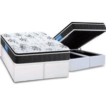 Cama Box Baú Queen: Colchão Ortopédico Probel D40 Guarda Costas Premium Hiper Firme Pillow Top + Base CRC Courano White(158x198) Cama Box Baú Queen: Colchão Ortopédico Probel D40 Guarda Costas Premium Hiper Firme Pillow Top + Base CRC Courano White(158x198)