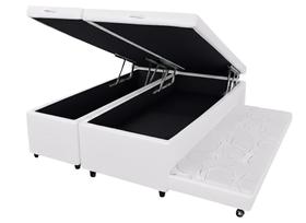 Cama Box Bau Queen Com Auxiliar Orto Confort material sintético