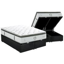 Cama Box Baú Queen com Colchão Herval Imperatore C1655 Molas Ensacadas 158x198x77cm MS