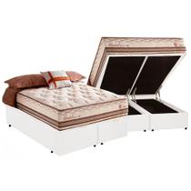 Cama Box Baú Queen com Colchão Herval Istambul Molas Maxspring 158x198x76cm MS