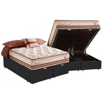 Cama Box Baú Queen com Colchão Herval Istambul Molas Maxspring 158x198x76cm MS