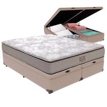 Cama Box Baú Queen e Colchão Four Season Molas V-Store