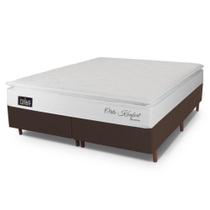 Cama Box Baú Queen Hellen Orto Konfort Espuma D33 Pillow Top Branco