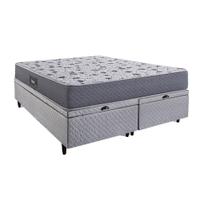 Cama Box Baú Queen Herval Black, Espuma Alto Suporte, 71x158x198 Cama Box Baú Queen Herval Black, Espuma Alto Suporte, 71x158x198