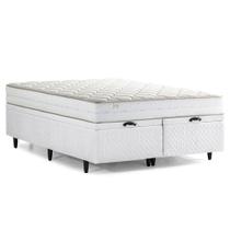 Cama Box Baú Queen Herval Joy, Espuma Alto Suporte, 74x158x198 cm