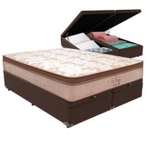 Cama Box Baú Queen Marrom e Colchão Victory Molas V-Tech Cama Box Baú Queen Marrom e Colchão Victory Molas V-Tech