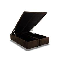 Cama Box Baú Queen Universal Suede Brown (158x198x35) - Costa Rica