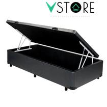 Cama Box Baú Solteirão Bravus 96x203x38cm Várias Cores - Vstore