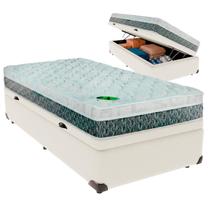 Cama Box Baú Solteirão e Colchão Aspen 24cm Molas Ensacadas Luckspuma Palha Cama Box Baú Solteirão e Colchão Aspen 24cm Molas Ensacadas Luckspuma Palha