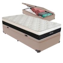 Cama Box Baú Solteirão e Colchão Dallas Molas V-tech