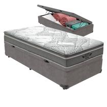Cama Box Baú Solteirão e Colchão Ibiza Molas V-tech