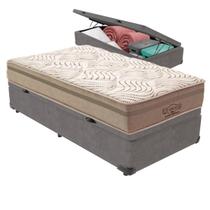 Cama Box Baú Solteirão e Colchão Los Angeles Molas V-Store Cama Box Baú Solteirão e Colchão Los Angeles Molas V-Store
