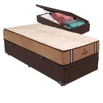 Cama Box Baú Solteirão e Colchão Madrid Molas V-tech Cama Box Baú Solteirão e Colchão Madrid Molas V-tech