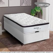 Cama Box Baú Solteirão Herval Edimburgo, 71x96x203 cm, Molas Maxspring
