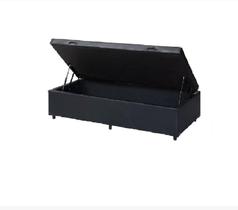 Cama Box Baú Solteirão King Blindado Linhão Preto 203X96X44 Cm Cama Box Baú Solteirão King Blindado Linhão Preto 203X96X44 Cm