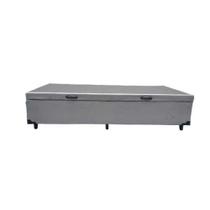 Cama Box Baú Solteirão King Suede Cinza, Imperium do Sono, Com Pistão A Gás, Espaço Extra para Armazenar Cama Box Baú Solteirão King Suede Cinza, Imperium do Sono, Com Pistão A Gás, Espaço Extra para Armazenar