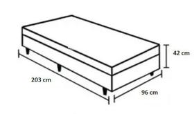 Cama Box Baú Solteirão King Veludo Rose (42x96x203)