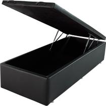Cama Box Baú Solteirão Resistente Premium Preto 97x203x43 BF Colchões