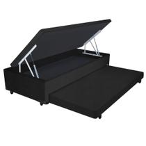 Cama Box Baú Solteiro 3 em 1 Auxiliar Bicama 78x188x44cm Várias Cores - Vstore