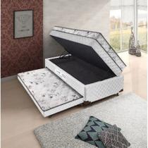 Cama Box Baú Solteiro 3 em 1 Auxiliar Bicama 88X188X40 cm Cama Box Baú Solteiro 3 em 1 Auxiliar Bicama 88X188X40 cm