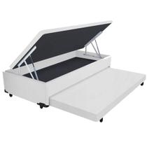 Cama Box Baú Solteiro 3 em 1 Auxiliar Bicama 88x188x44cm Várias Cores