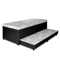 Cama Box Baú Solteiro 4 em 1 Conjugado Espuma D33 Auxiliar Bicama 88x188x52cm VPRIME Cama Box Baú Solteiro 4 em 1 Conjugado Espuma D33 Auxiliar Bicama 88x188x52cm VPRIME