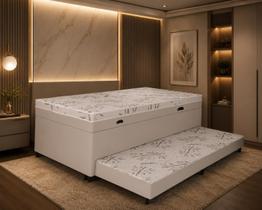 Cama Box Baú Solteiro 4 em 1 Conjugado Espuma D33 Auxiliar Bicama 88x188x52cm Vstore Cama Box Baú Solteiro 4 em 1 Conjugado Espuma D33 Auxiliar Bicama 88x188x52cm Vstore