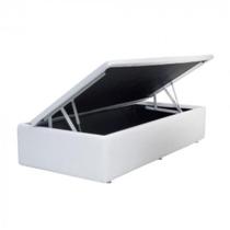 Cama Box Baú Solteiro 78 X 188 - Sintético Branco - Sp Móveis