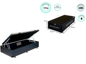 Cama Box Baú Solteiro 78x188 - Largura Menor