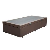 Cama Box Baú Solteiro 88 X 188 - Suede Marrom