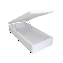 Cama Box Baú Solteiro Abertura Frontal 88x188x040 Premium - Branco